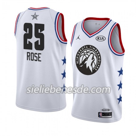 Herren NBA Minnesota Timberwolves Trikot Derrick Rose 25 2019 All-Star Jordan Brand Weiß Swingman